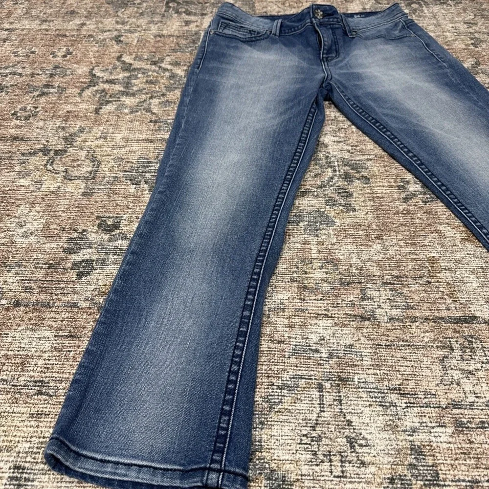 A.N.A Womens Jeans 28/6 Blue Straight Mid Rise Medium Wash Denim Solid 5 Pockets